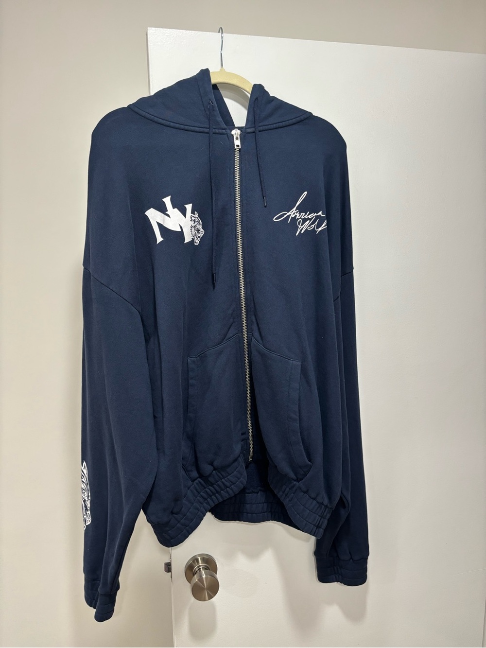 Darc Sport NY Wolf Chambers Full Zip Hoodie Navy size L 403 out of 1000